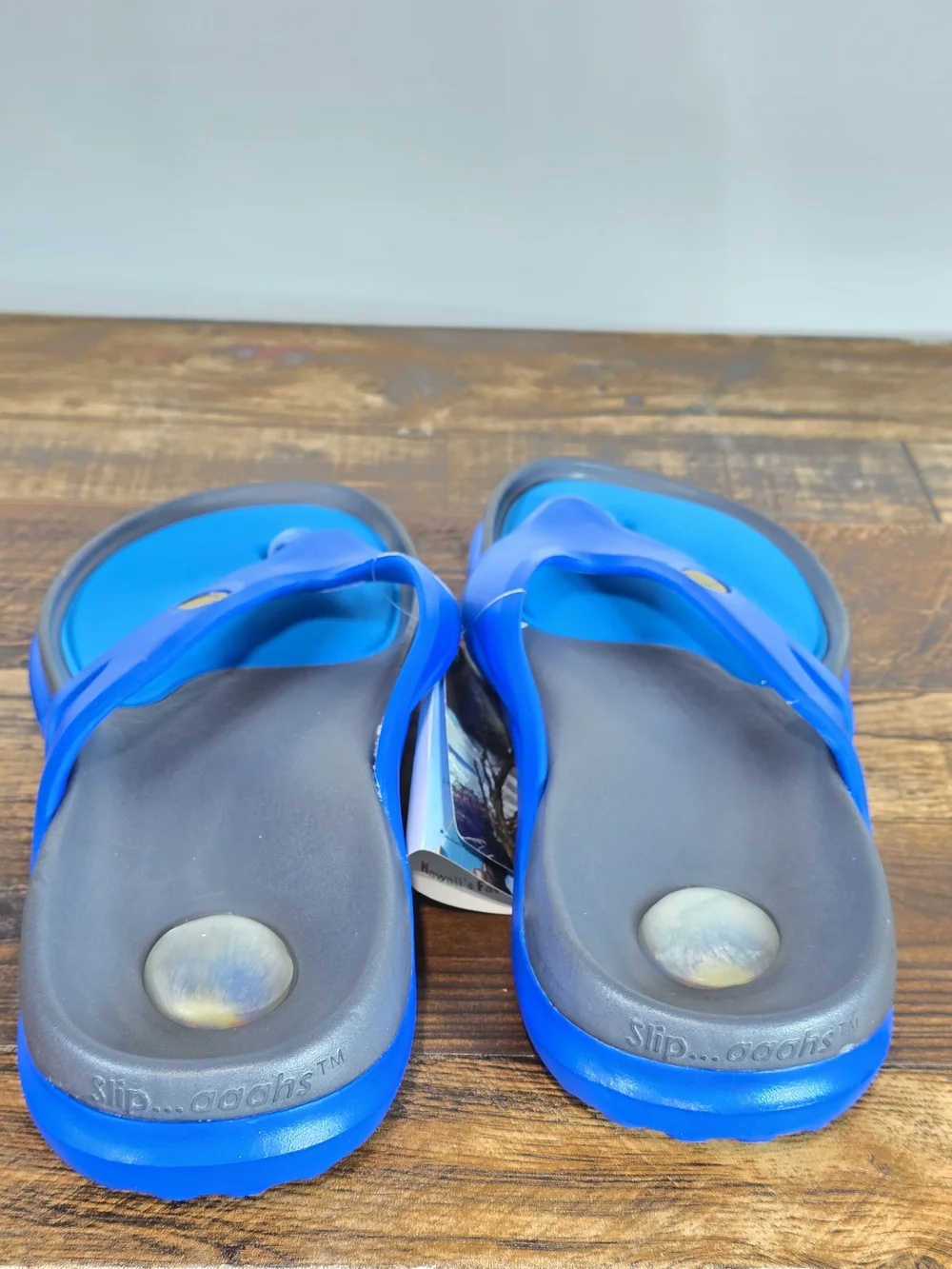 Men's Comfy Bright Blue Flip Flop Thong Sandals Size 9